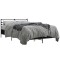 vidaXL Cadru de pat, negru, 120x190 cm, lemn prelucrat și metal 3280067