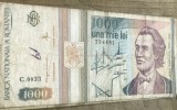BNKRO001 Romania bancnota 1000 lei 1993