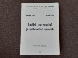 ANALIZA MATEMATICA SI MATEMATICI SPECIALE GHEORGHE TUDOR NICOLAE MCRIVAT