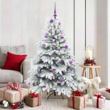 vidaXL Brad de Crăciun artificial cu 150 LED Verde 150 cm PE și PVC 3397607