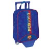 Trolley Gradinita F.C. Barcelona, Jad, 22x28x10 cm, Poliester, Albastru/Rosu, Ghiozdan Copii, +3 Ani