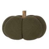 Cumpara ieftin Dovleac decorativ textil verde lemn natur 20x14 cm