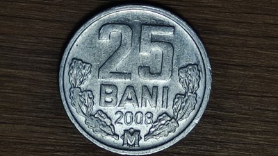 Republica Moldova - moneda de colectie aluminiu - 25 bani 2008 - aUNC - superba! foto