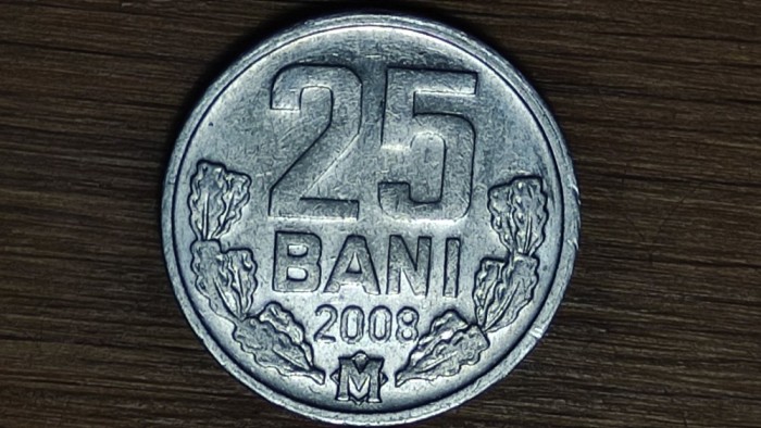 Republica Moldova - moneda de colectie aluminiu - 25 bani 2008 - aUNC - superba!