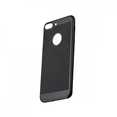 Husa telefon cu aerisire iPhone 7, Envisage, compatibil cu iPhone 7, ultra slim, protectie 3 in 1 ultra subtire, Negru foto