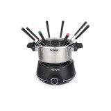 Set Fondue Electric Techwood TF-1508, 8 Persoane, Vas Inox Detașabil, 2L, 1400W
