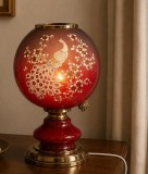 Lampa franceza dimensiuni mari din sticla pictata manual