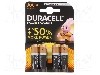 Baterie R6, 1.5V, alcaline, DURACELL - LR6 AA PLUS POWER K4