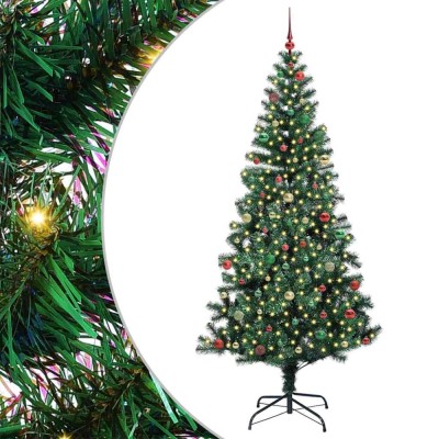 vidaXL Pom de Crăciun artificial pre-iluminat cu 300 LED Verde 240 cm 3396796 foto