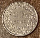 C50 - Moneda foarte veche - Elvetia - 2 franci - 1969