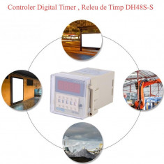 Controler Digital Timer Releu De Timp DH48S-S foto