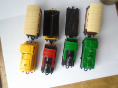 bnk jc Matchbox - lot 4 locomotive + 4 vagoane foto