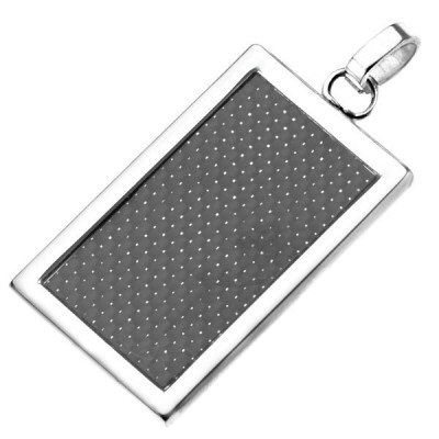 Placă din oțel - decorație dreptunghiulară din carbon foto