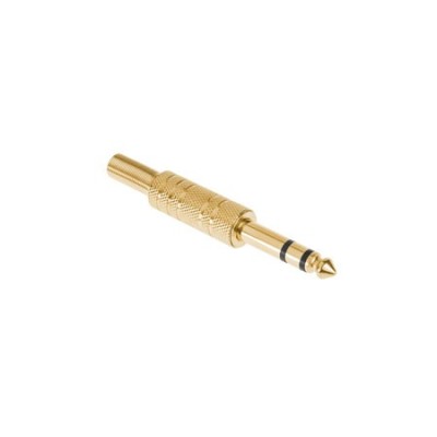 Mufa Jack 6.3 mm stereo tata metal aurit foto