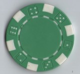 Jeton Poker - verde, 40 mm