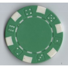 Jeton Poker - verde, 40 mm
