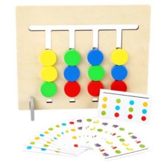 Joc Montessori &ndash; Labirint asociere culori si fructe 2 in 1, 7Toys