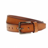 Curea barbati, casual-eleganta, din piele ecologica, latime 3.5 cm, maro deschis - NB013