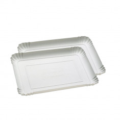 Set 2 tavi carton de unica folosinta Pedrini Italia, 25x34cm, Crem, 11101