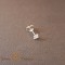 Cercel Unisex Argint 925 cu Cristal Zirconia Alb Patrat, 3 mm