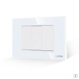 Cumpara ieftin Intrerupator Jaluzele Mecanic 1M si 2 Taste False LUXION cu Rama din Sticla, Standard Italian, 3M SmartElectro IntelligentHouse