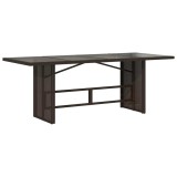Cumpara ieftin Masa de gradina cu blat din sticla maro 190x80x75 cm poliratan