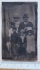 Tintype (ferotip) familie &ndash; c. 1900 Edwardian &ndash; 5,5&times;9,5 cm &ndash; studio