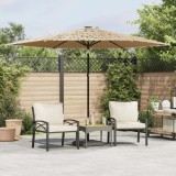 VidaXL Umbrelă soare de grădină cu st&acirc;lp din oțel, maro 288x288x225 cm