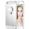 Husa silicon oglinda , inel si pietricele Iphone 7 ; 8 ; SE 2020 ; Argintiu