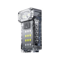 Lanterna LED multifunctionala EDC KXK-1086, 400 lm, cap rotativ 90 , UV, lumini rosu albastru alb, 1200mAh, magnet, suport cap, USB-C, IP44, fluoresce