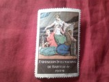 Timbru - Vigneta Spania 1929 - Reclama Expozitia Internationala Barcelona , pliu stanga jos
