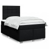 VidaXL Pat box spring cu saltea, negru, 120x200 cm, textil 3290457