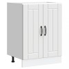 Dulap Baza Chiuveta Bucatarie Lucca, Lemn Prelucrat Alb, 60x46x81.5cm, Picioare Reglabile, Depozitare