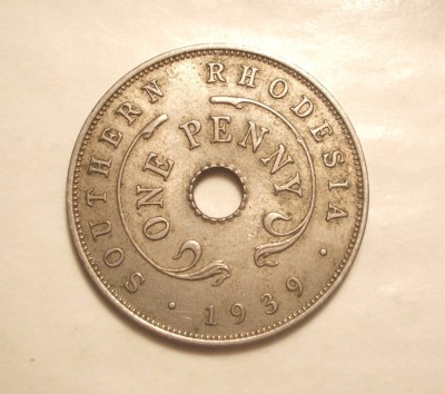 SOUTHERN RHODESIA 1 PENNY 1939 foto