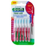 Set 6x Periute Interdentare, GUM, Trav-Ler, pentru Curatare in Profunzime, Tratate cu Clorhexidina,