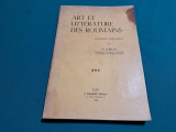 ART ET LITERATURE DES ROUMAINS / N. IORGA /1929 *