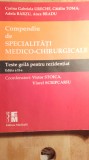 Compendiu de specialitati medico chirurgicale, teste reziden c g ureche 0186