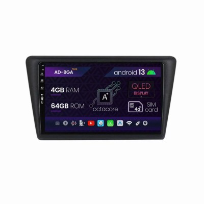 Navigatie Seat Toledo Skoda Rapid (2012-2019), Android 13, A-Octacore 4GB RAM + 64GB ROM, 9 Inch - AD-BGA9004+AD-BGRKIT026V2 foto