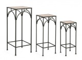 Cumpara ieftin Set 3 suporturi flori Guenda 28x28x70 cm, 23x23x60 cm, 18x18x50 cm