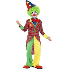 Costum Clown multicolor, 3 piese, copii 10-12 ani, unisex, frac carnaval foto
