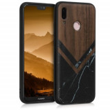 Husa pentru Huawei P20 Lite, Lemn, Negru, 44890.24