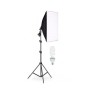 Lumina Softbox pentru Studio Foto + Suport Trepied Reglabil 80-200cm Andoer Bec 150W