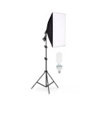 Cumpara ieftin Lumina Softbox pentru Studio Foto + Suport Trepied Reglabil 80-200cm Andoer Bec 45W