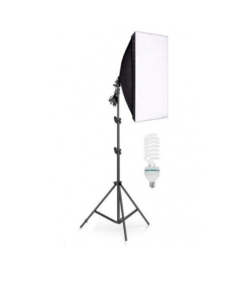 Lumina Softbox pentru Studio Foto + Suport Trepied Reglabil 80-200cm Andoer Bec 150W