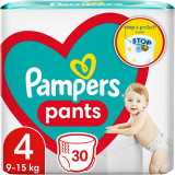 Pampers Pants Size 4 scutece de unică folosință tip chiloțel 9 &ndash; 15 kg 30 buc