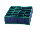 Cumpara ieftin Organizator pentru sertar cu 24 compartimente, 32 x 32 cm, x 10 cm, verde/albastru