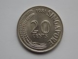 20 CENTS 1981 SINGAPORE-XF, Asia