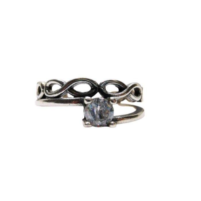 Inel, jolie silver, argint 925 impletit cu piatra m 51
