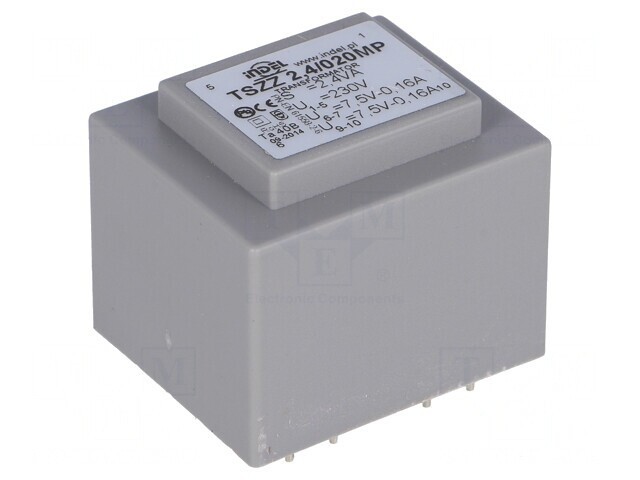 Transformator &icirc;ncapsulat 2,4VA 230V 7,5V 160mA