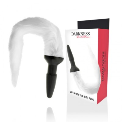 DARKNESS - SILICONE ANAL PLUG WITH WHITE TAIL foto